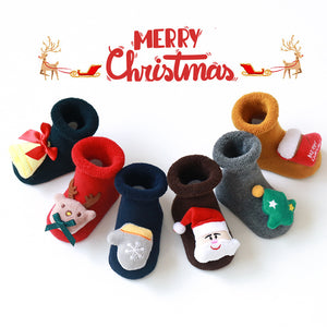 Christmas Non-slip Terry Baby Floor Socks