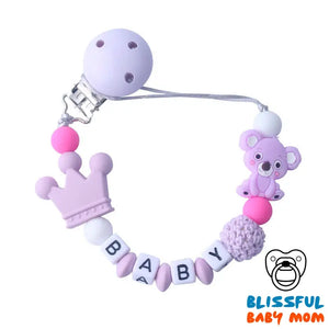 ClipEase Pacifier Clip - Blue / 9 letters - Baby Care
