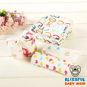 Baby Saliva Towel Printed Children’s Small Kerchief - 6PCS