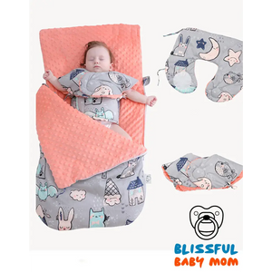 Warm Fleece Newborn Baby Blanket and Stroller Cover -