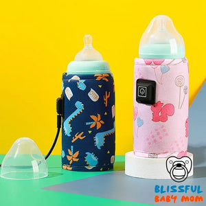 Portable Thermostatic Heating Baby Bottle Cooler Bag -
