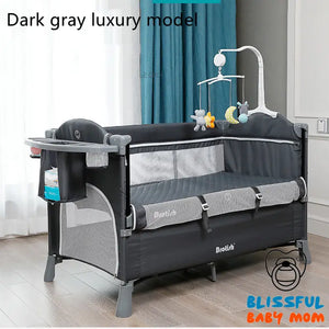 Multifunctional Baby Cot with Splicing Design - Nursery