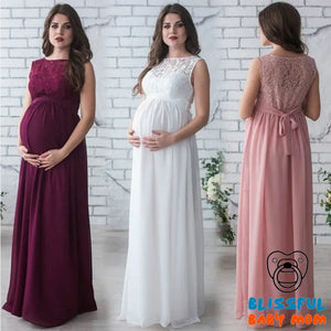 Sleeveless Lace Maternity Dress - Maternity Clothing